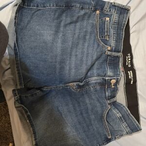 torrid Mid Wash Denim Cutoff Jean Shorts